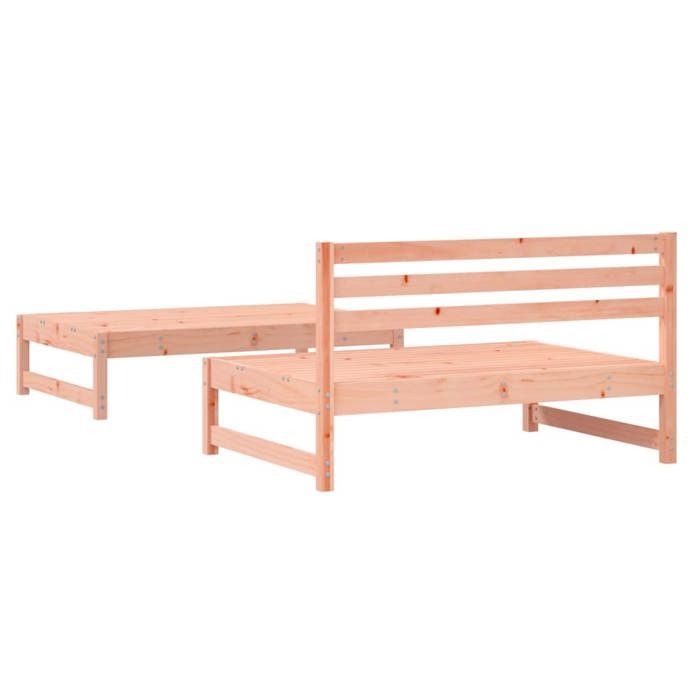 VidaXL Salon de Jardin 2 pcs, Sièges avec Repose-pieds, Ensemble de Meubles, Mobilier de Patio Terrasse, Marron Bois Massif 825728