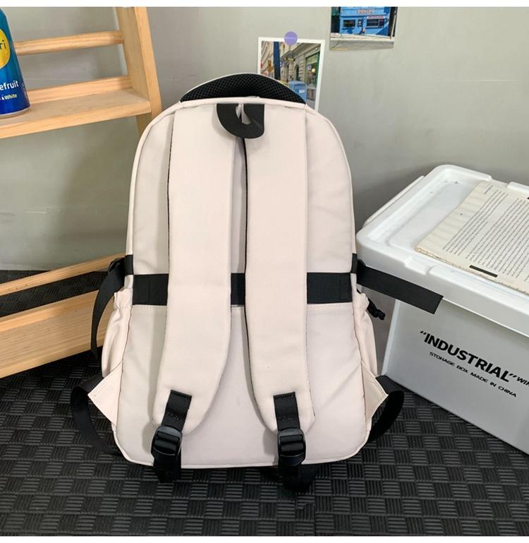 Einfarbiger Studenten-Schulrucksack Damen Große Kapazität Reise-Rucksack Herren Computer-Rucksack