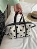 2026 Large Capacity Korean Polka Dot Canvas Tote - Women's Versatile Summer Shoulder Bag