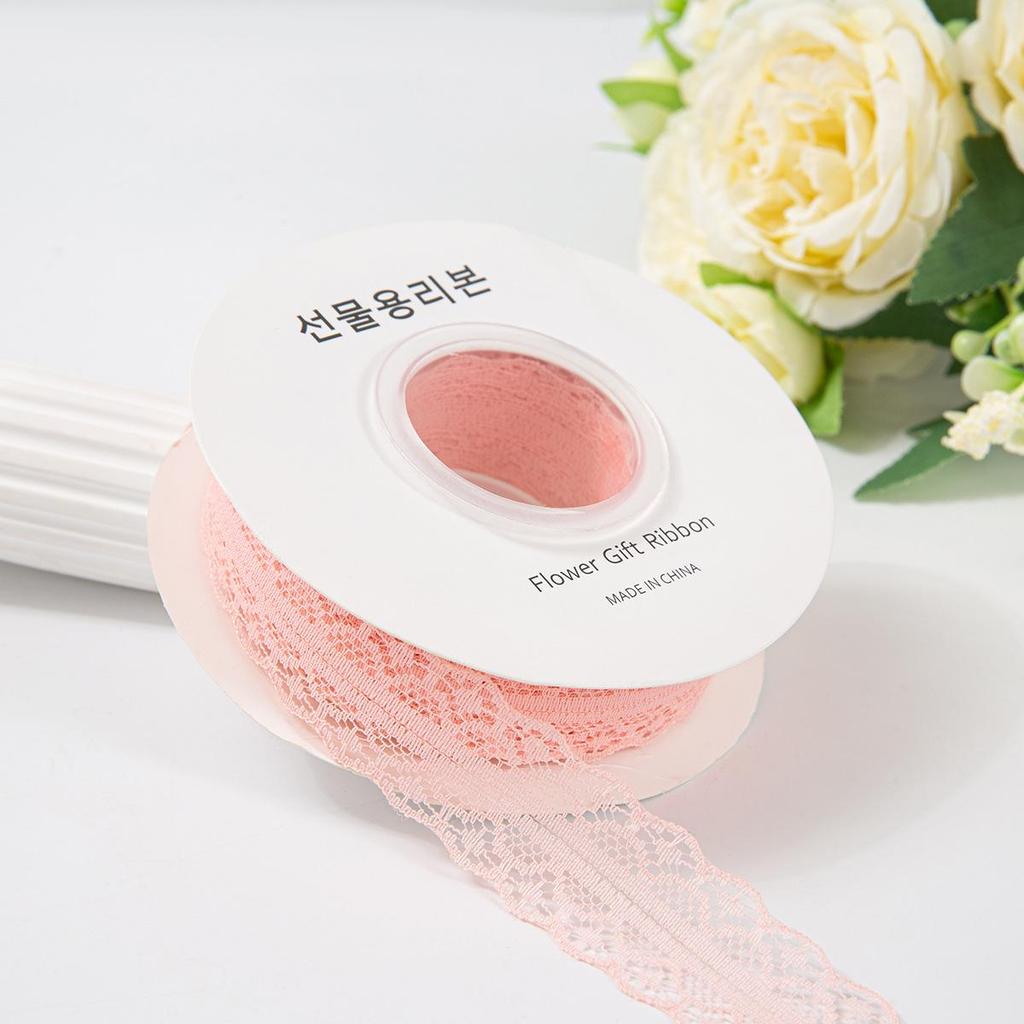 25 Yards Lotusblatt-Polyester-Spitzenband für DIY-Blumensträuße und Geschenkbox-Verpackungen