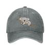 Cartoon Koala Vintage Adjustable Washed Denim Cotton Low Profile Dad Trucker Hat Black Fitted Baseball Ball Cap for Men Unisex