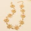 Neue ethnische Stil gezwirnte Sonnenblumen-Totem-Halskette Damen Retro einfach Sonne Punk Halskette Schmuck