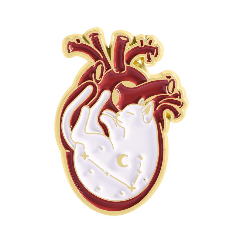 

Cat Heart Enamel Pins Custom Full of Cats Brooches Lapel Badges Clothes Animal Jewelry Gift for Cat Lovers