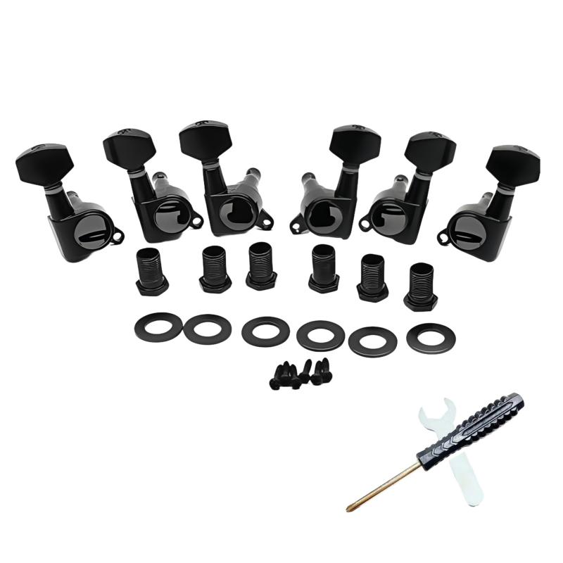 6 Pieces Guitar Tuner Pegs, Tuning Pegs Keys Machine Heads Set, Electric Guitar Tuning Keys, Locking Tuners For Guitar