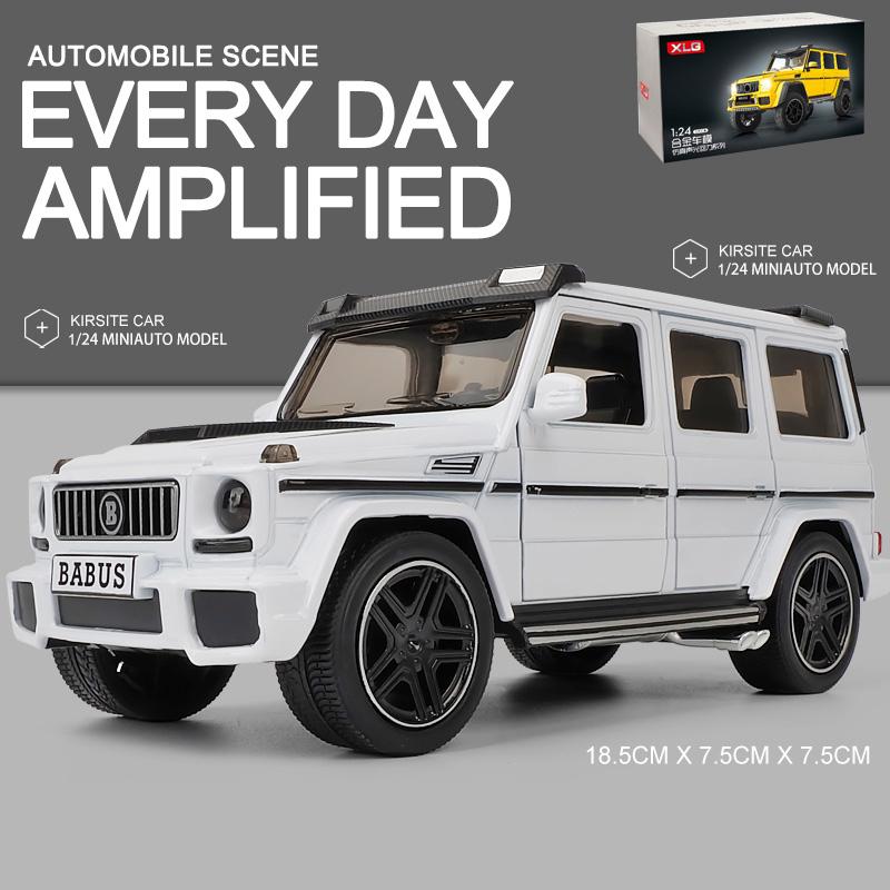 1/24 Scale Benz G65 Diecast Car Model Toy, Pull Back Toy Vehicle with Sound and Light for Kids Toddler Boys Girls Gift Collection