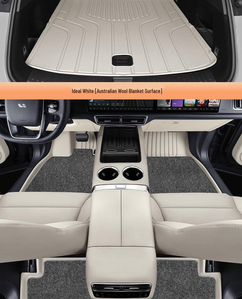 Custom Fit L6 L7 Double Layer TPE Trunk & Floor Mats - Original Car Color