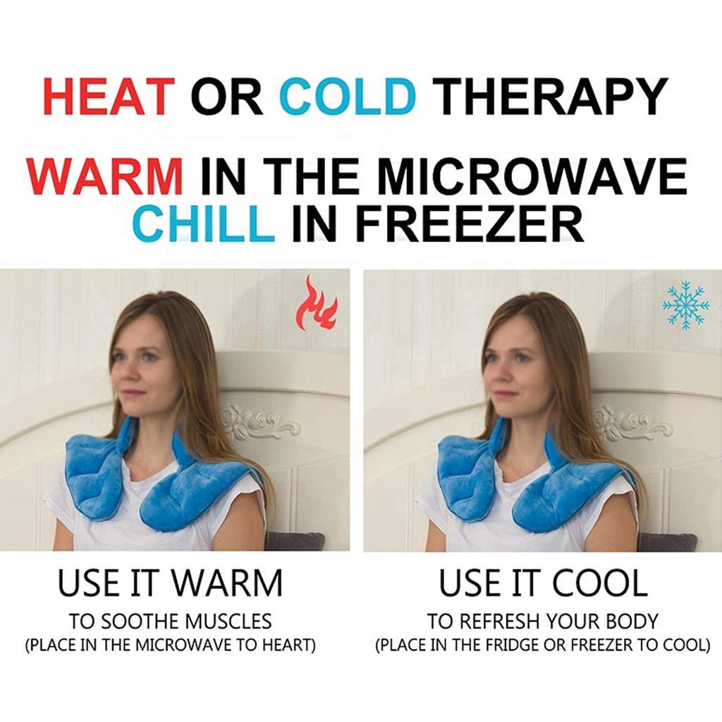 Microwavable Neck Wrap Hot Cold Compress Herbs Filling Heating Pad for Shoulder Neck