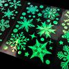 3Sheets Glow In The Dark Snowflake Window Stickers DIY Car Luminous PVC Decal Christmas Home Wall Decoration New Year Party Gift