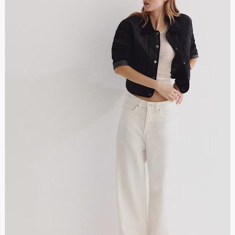 ZA Fall and Winter New Women's Clothing ZR Fashion Wind Corduroy Quilted Lazy Style Lapel Outwear 1298259