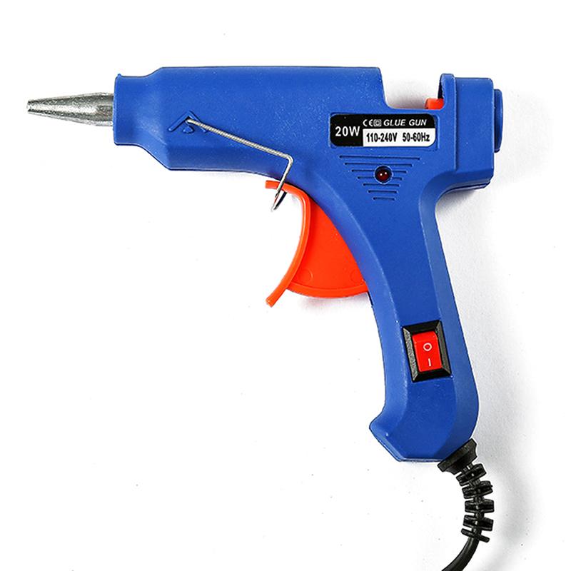 

Ручна Труба Велика Температура Клейовий Пістолет для Розплаву Скляний Термостат 20 Вт Силікагель синій