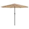 Vidaxl Parasol Ogrodowy Na Stalowym Słupku, Brązowy, 388X388X248 Cm