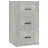 819424 vidaXL Buffet Gris béton 40x33x70 cm Bois d'ingénierie