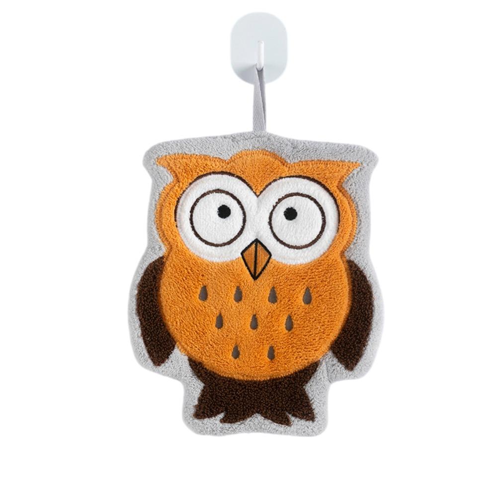 Hangable Kitchen Handkerchief Soft Cleaning Cloth High Quality Owl Hand Towels Kitchen Home
