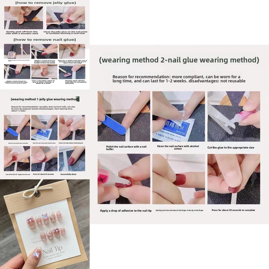 Handmade Wholesale Heart-throbbing Butterfly Nail Stickers In Jelly Gel Xs S M L Sizes