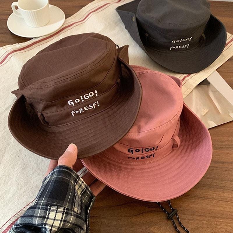 Fashion Solid Color Fisherman Hat for Women Summer Large Brim Western Cowboy Sun Visors Cap Girls Hiking Outdoor Basin Hat