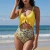 2026 Neuer Europäischer und Amerikanischer Damen-Badeanzug Bedruckt Sexy Bikini Einteiler