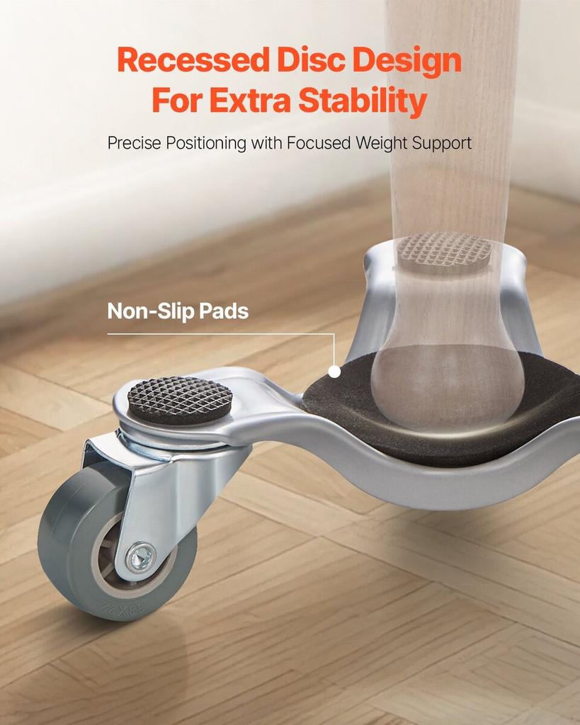 Furniture Dolly 4 pcs Steel Tri-dolly Set Furniture Mover 440 lbs Capacity
