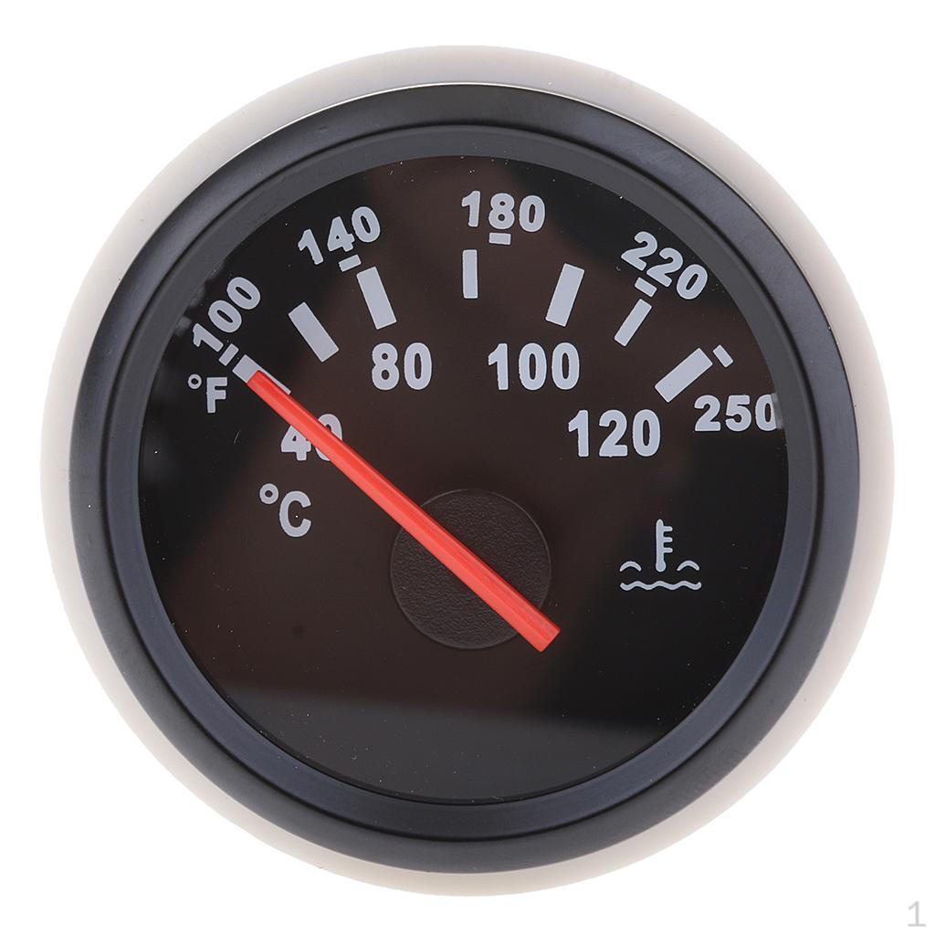 52mm (2'') 9-327 Waterproof Boat Marine Water Temperature 16L Bezel