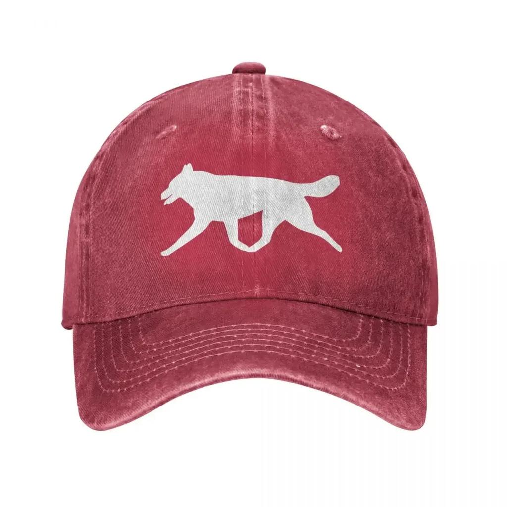 Siberian Husky White Silhouette Baseball Cap Luxury Brand Summer Hat For Men Womens