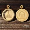 Tibetan Thangka Titanium Steel Gold Silver Pendant: Single/Double-Sided Benming Buddha Amulet