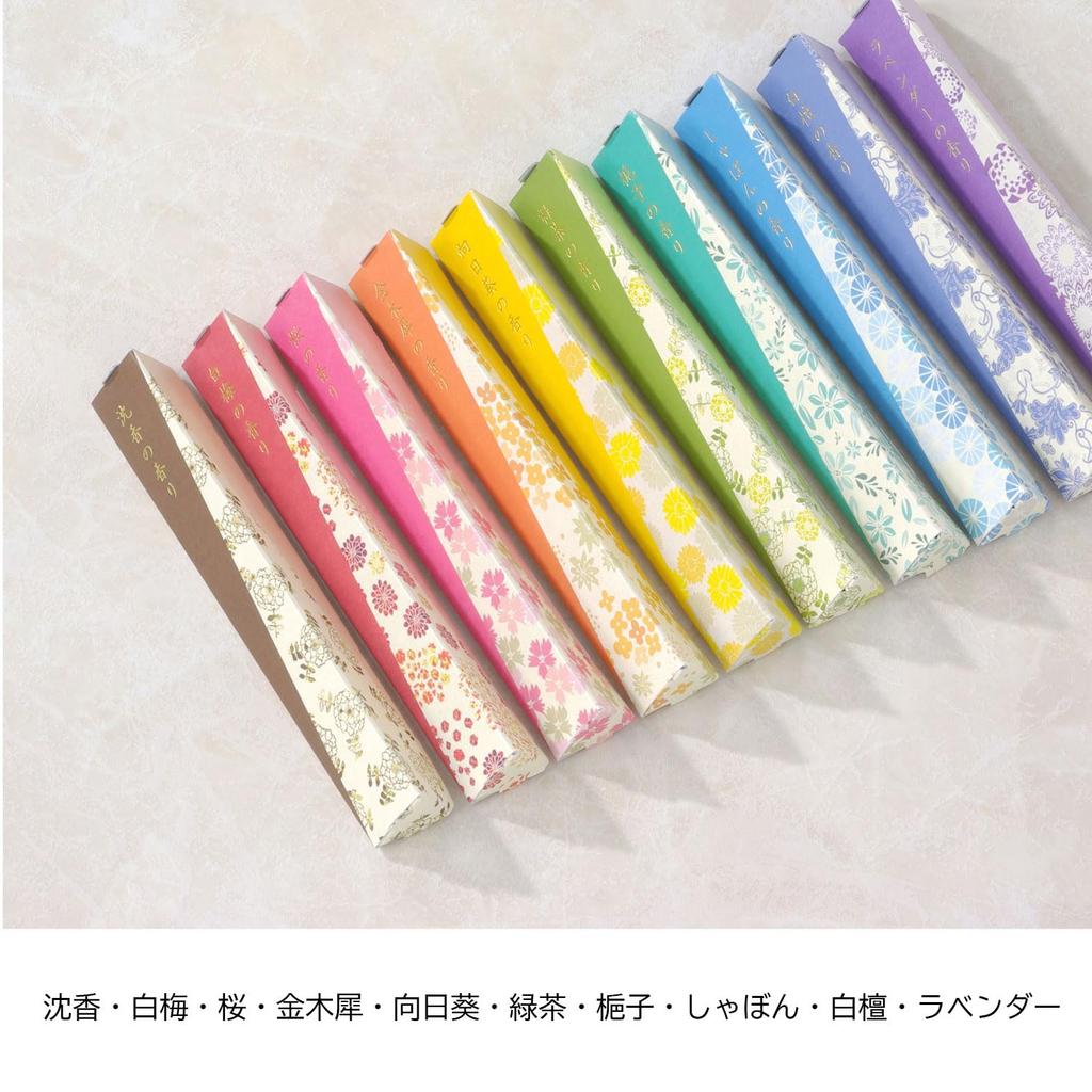 Kameyama Gift Wayu Iroha Incense Sticks Perfect for Offerings and Set (10 varieties) - Gifts.