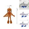 Shark Plush Toy With Pp Cotton Filling Short Plush Animal Stuffed Doll For Kids