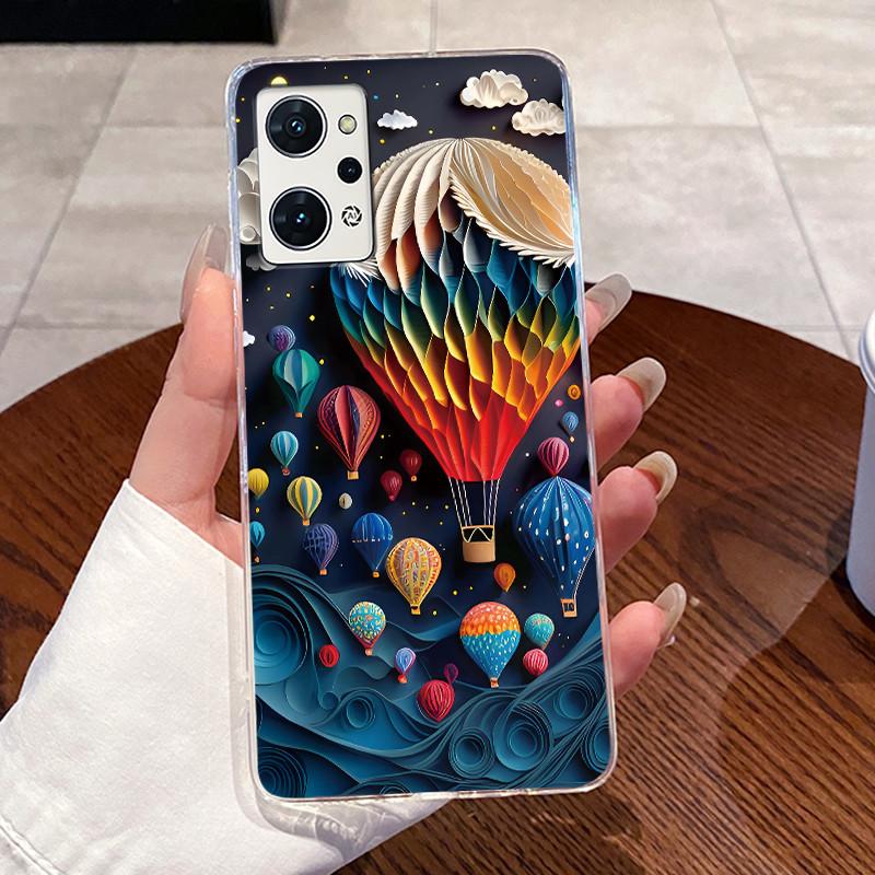 Jelly Casing For OPPO Reno 7A (A201OP) Reno 9A Soft TPU Back Cover For Reno 5A Fundas Clear Silicone Cute Cat Rabbit Phone Case