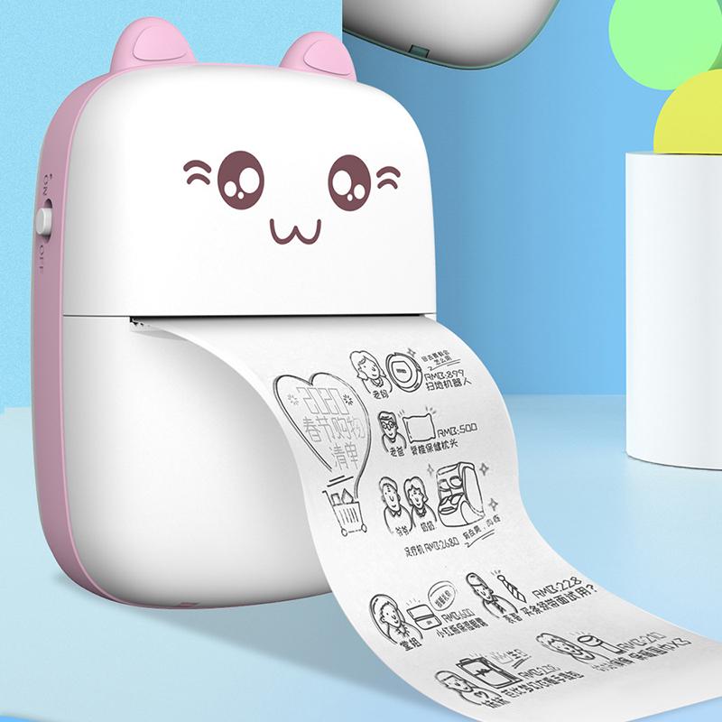 Portable Pocket Instant Photo Printer Bluetooth Thermal Printers Office Electronics Photos And Bills Printer