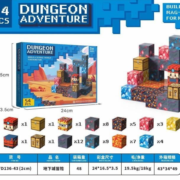 Mc Magnetic World Building Block Ice Desert Forest Magnetic Block Magnetic Cube Children Educational Toys