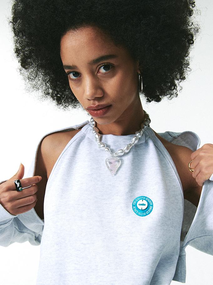 Asif Calie Sweat Bolero White Melange