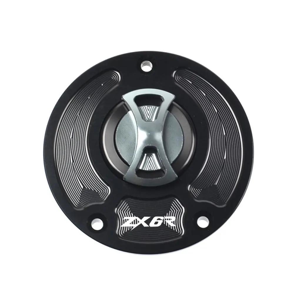 Keyless Motorcycle Fuel Gas Tank Cap Cover For Kawasaki Ninja ZX-6R 636 ZX636R 2007-2018 2012 2013 2014 2015 2016 ZX6R ZX 6R