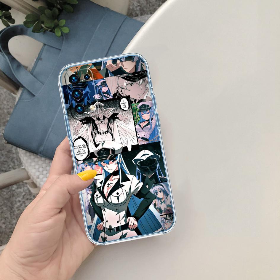 

LO8 Anime Esdeath Soft Shell Transparent Phone Case for Motorola Moto Edge 20 30 40 50 S30 Fusion Ultra Pro Neo Lite + G200 G23 Motorola Edge 20 Fusion