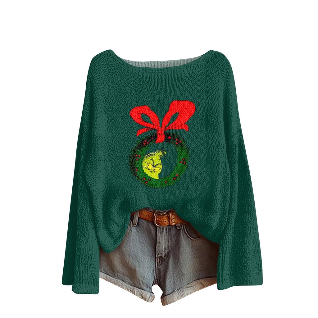 Dame Mote Rund Hals Langermet Pullover Fusk Genser Strikket Pullover Topp