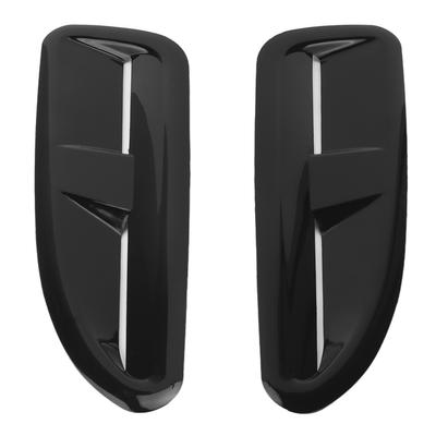 2pcs Car Bonnet Vents Hood Air Vent Cover Trim ABS Glossy Black Universal Auto Body Parts