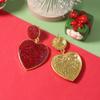 Christmas simple and fashionable classic love pendant earrings, versatile women's models