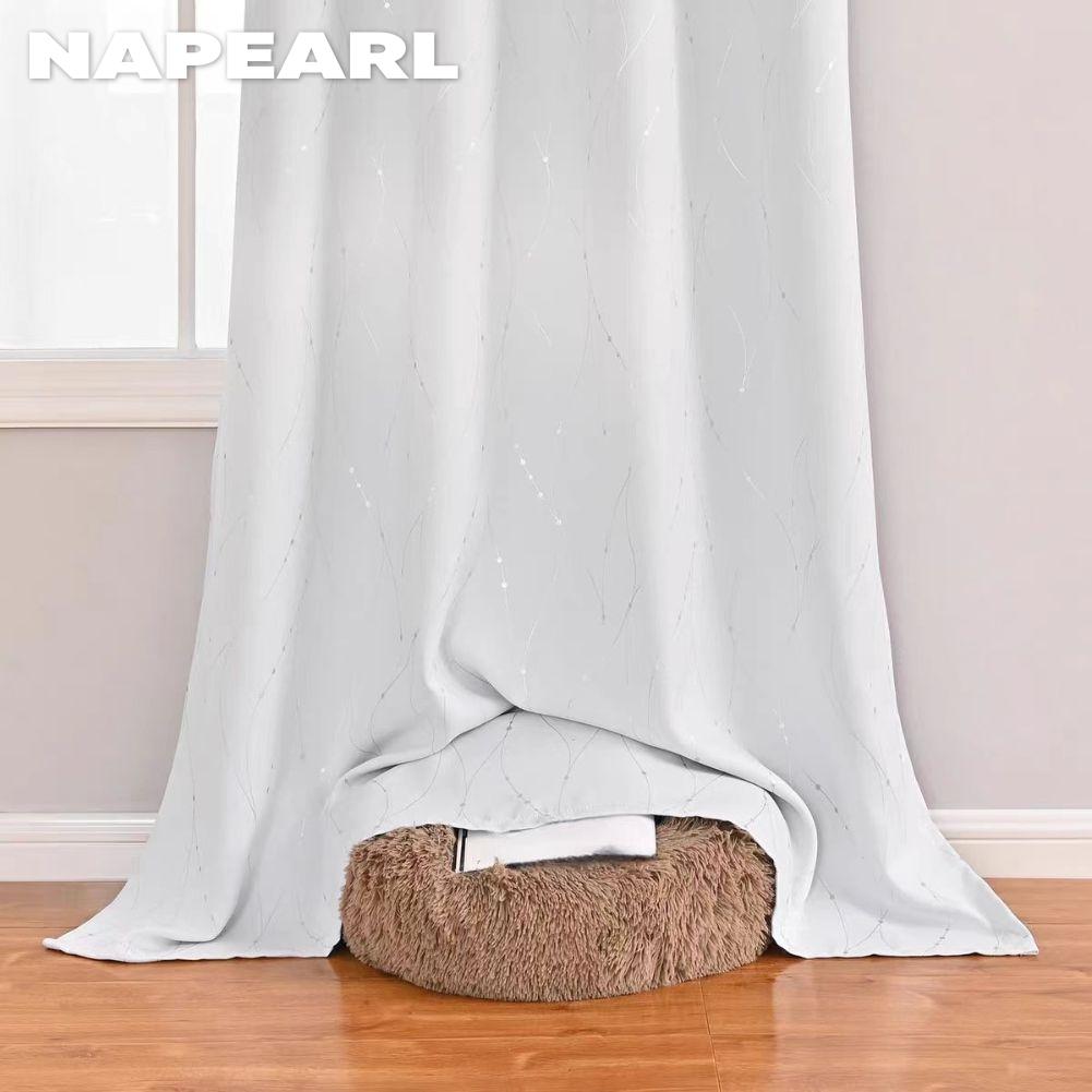 1PC NAPEARL 80% Blackout Degree Hot Silver Meteor High-precision Blackout Curtains for Bedroom Living Room Balcony Window Home Decor