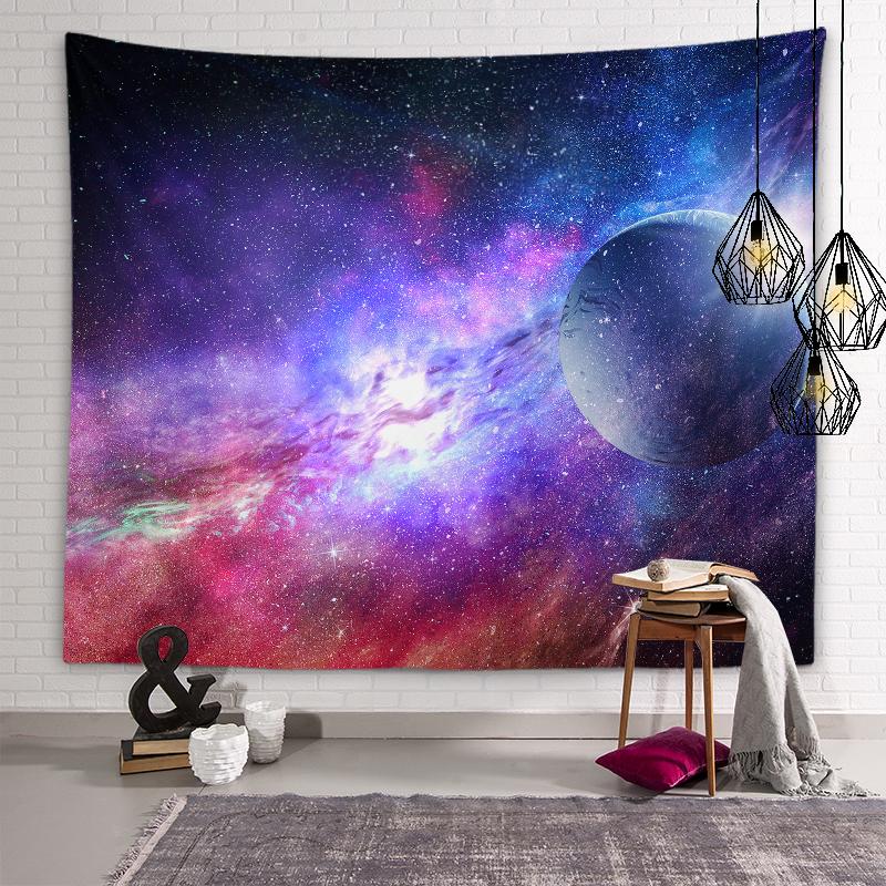 

Таинственный Млечный Путь Галактика Гобелен Черная Дыра Планета Настенное Художественное Украшение Комната Общежития Эстетика Гостиная Спальня Домашний Декор 100X75CM