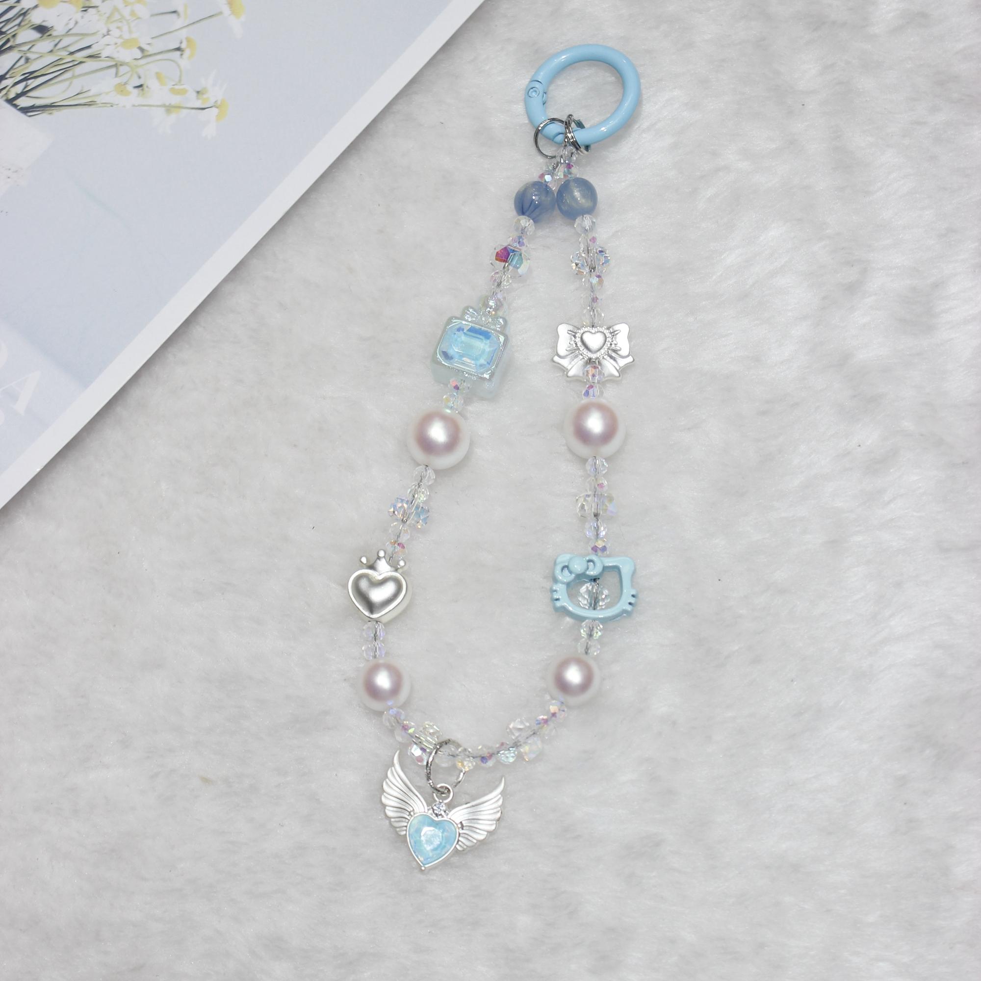 

Cell Phone Lanyard 28cm Wing Charm Phone Chain Wrist Strap A