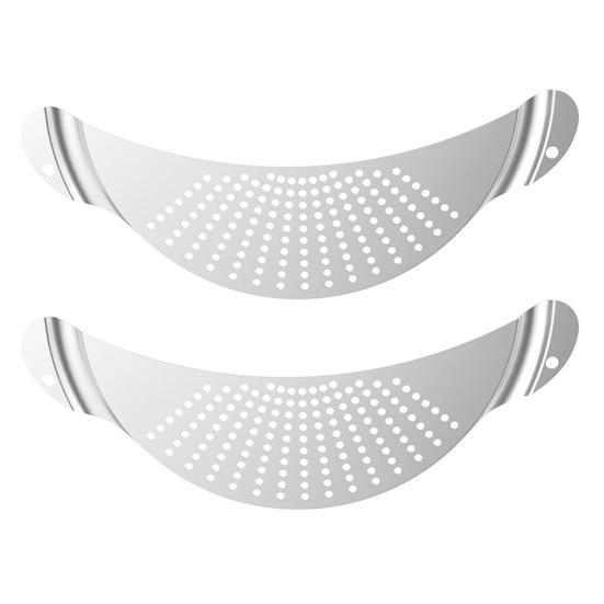 Practical Stainless Steel Strainer Half-moon Design Easy To Use Space-Saving Convenient Handle Drainer