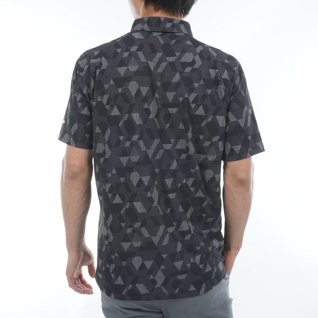 BRIDGESTONE Golf Retro Short Sleeve Shirt EGM06A Men's Black