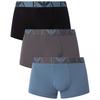 Emporio Armani Men' Boxer Briefs 3 Pack Gray, Black, Blue 111357-4F715-34731