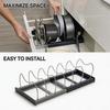 Durable Expanding Stainless Steel Storage Rack Kitchen Cabinet for Pan Pot Lid Cutting Board Drying Cookware Dish Rack Organizer