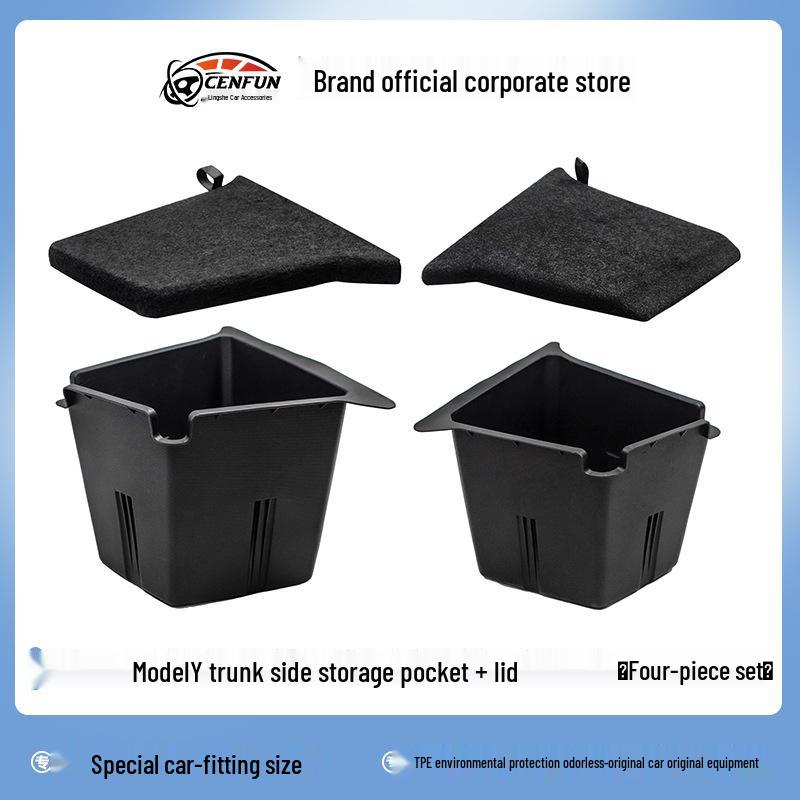 

Боковой карман для хранения в багажнике Tesla Model Y - Оригинальный аксессуар для интерьера Standard