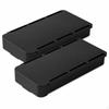 UnderDesk Adhesive Drawer Organizer, Hidden Storage Box for Home Office White Large (2Pack)