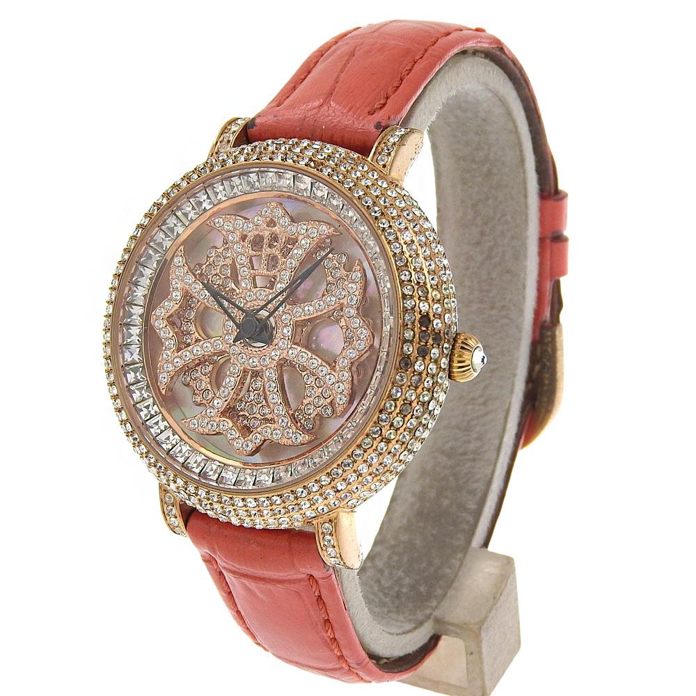 BRILLAMICO Lily 1.6" Watches Pink goldDial Plated Gold/Rhinestone Quartz Analog display mens Used