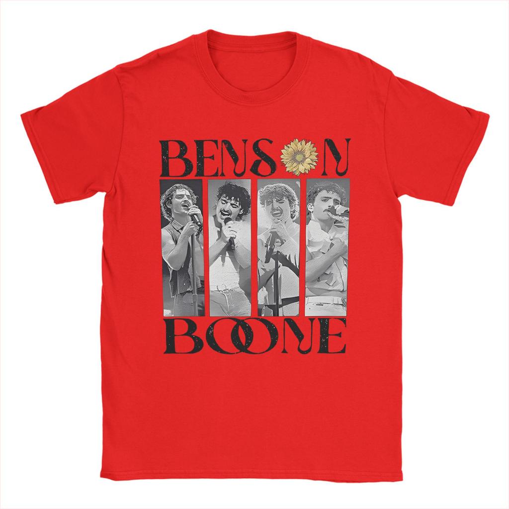 Benson Boone Mystical Magical American Singer T Shirt for Men Cotton TShirt Round Neck Tees Short Sleeve Clothing Gift Idea