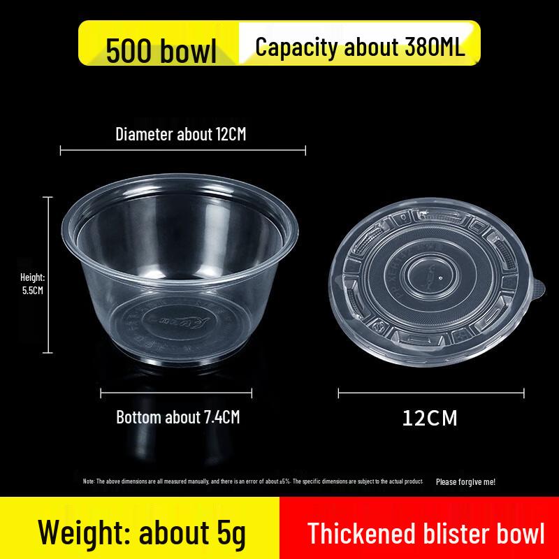 Zhuchuang Jingpin Disposable Round Plastic Soup Bowls with Lids