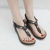 Vintage Women'S Sandals Bohemia Summer Retro Beach Beaded Ankle Strappy Sandal Athletic Hiking Shoes Outdoor Walking Shoe