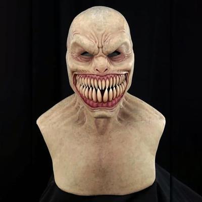 Maske Cadılar Bayramı Ürpertici Kırışıklık Yüz Maskesi Lateks Cosplay Parti Sahne