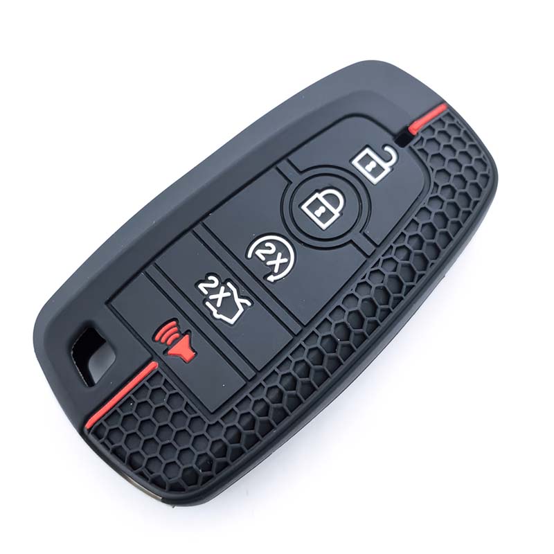 Shell For Ford Explorer Mustang Fusion Escape F150 F250 F350 F450 F550 Ford Raptor 5Buttons Silicone Leather Car Key Case Cover